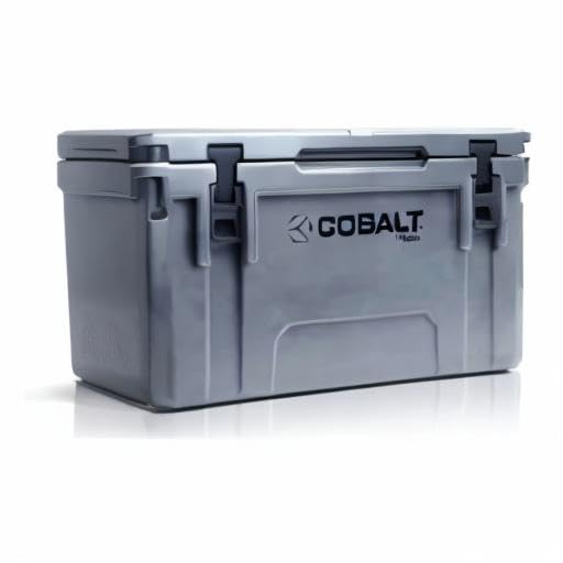 Cobalt 55 Quart Roto Molded Super Ice Cooler - Heavy Duty Large Ice Chest Keeps Ice Cold for 3 Days | Perfect for Camping, Beach Trips, Tailgating & Outdoor Adventures