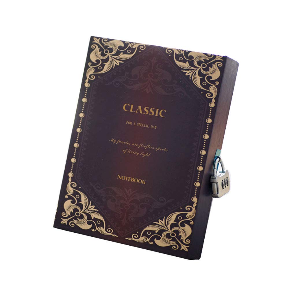 Secure A5 Combination Lock Diary Notebook - Password Protected Writing Journal with Code Lock Box, Perfect for Personal Thoughts, Travel Journaling & Gift Giving (Brown)