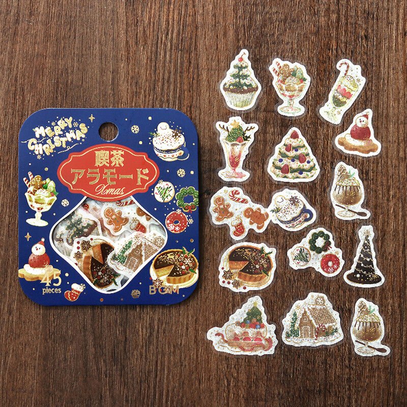 2024 Trendy Christmas Foil Stamping Stickers - Festive Holiday Decals for Cards, Gifts & Scrapbooking - BGM Background Music Included