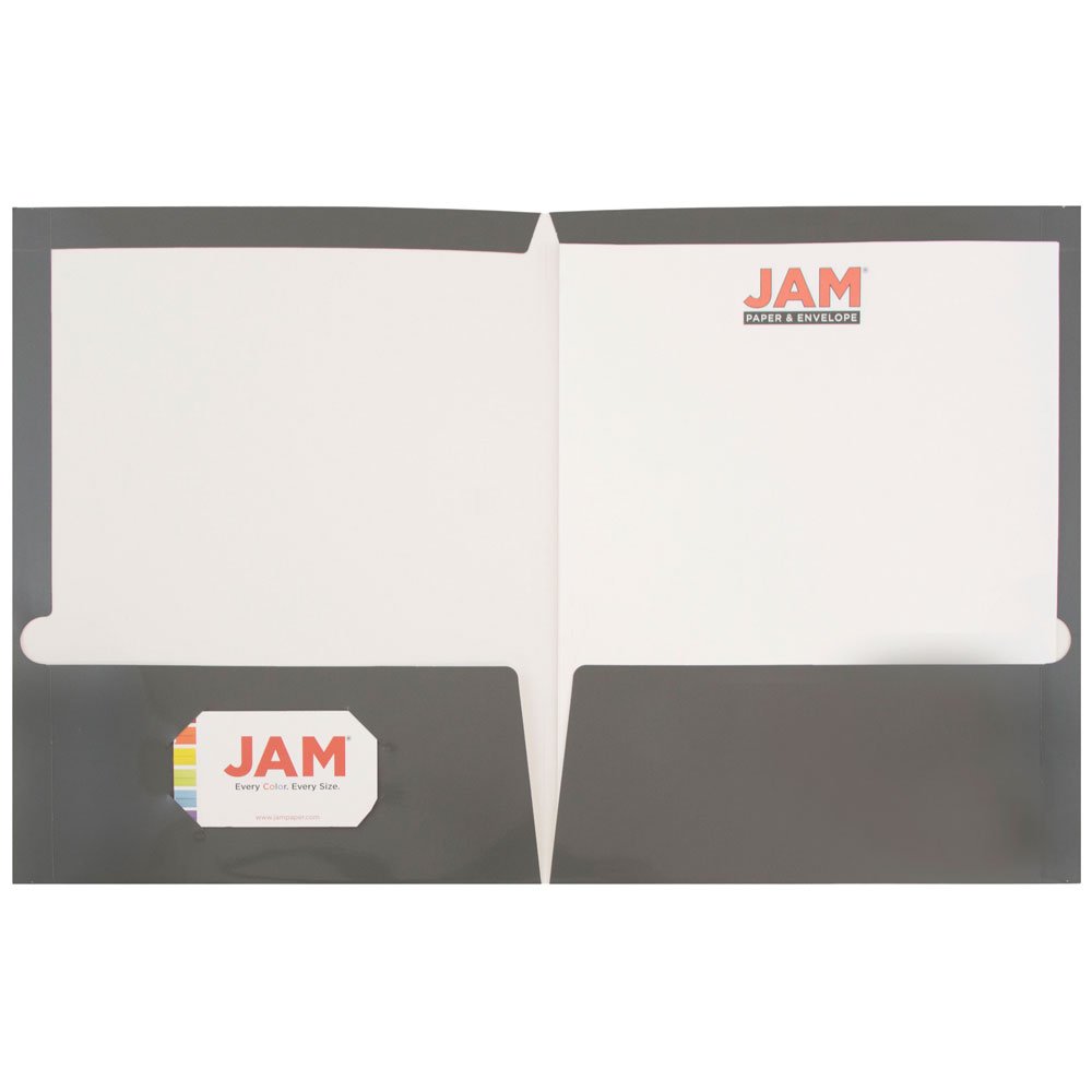 JAM PAPER Laminated Two Pocket School Folders - Letter Size 8.5