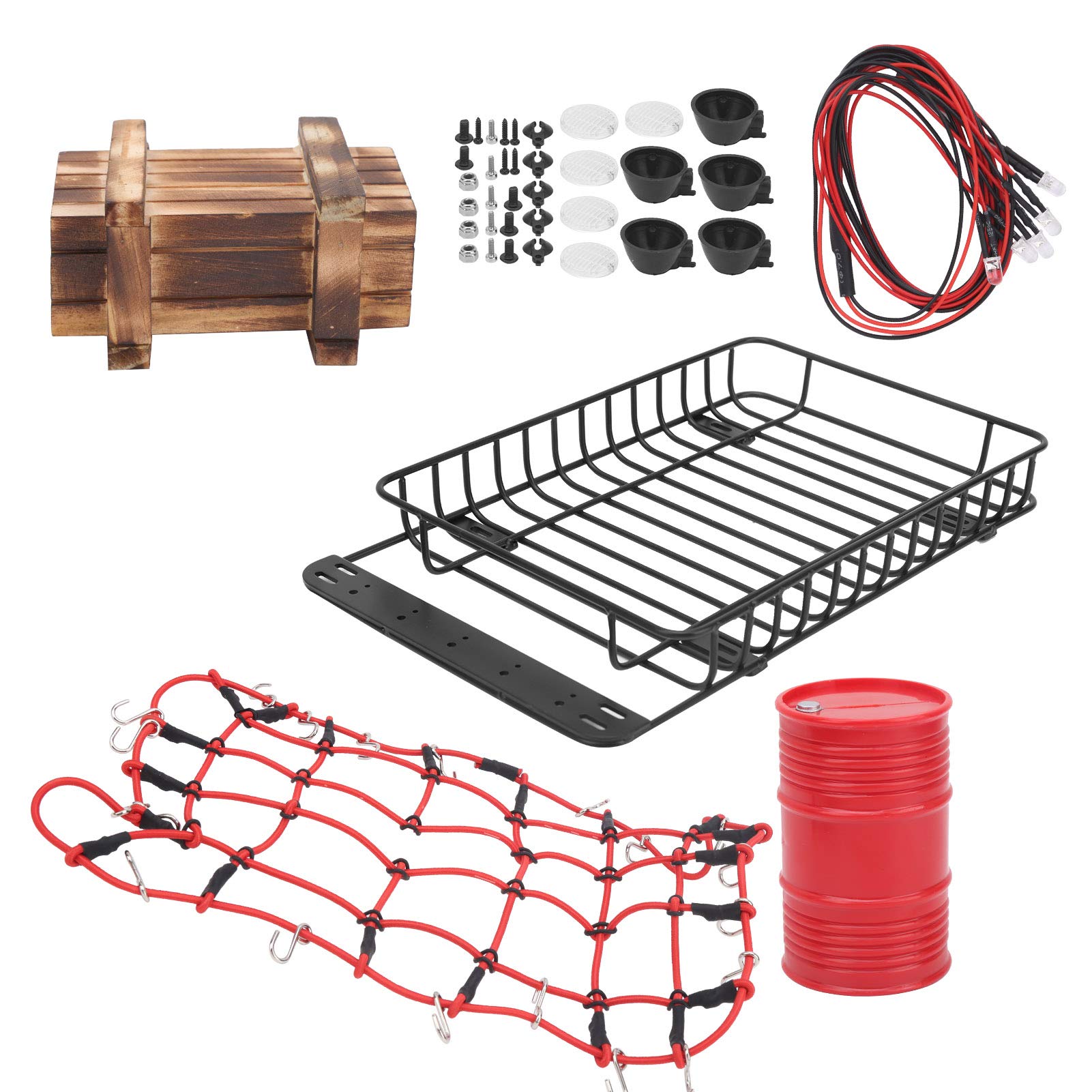 Metal RC Luggage Rack for 1/10 RC Crawler - SCX10/90046/D90 - Perfect for Outdoor Adventures