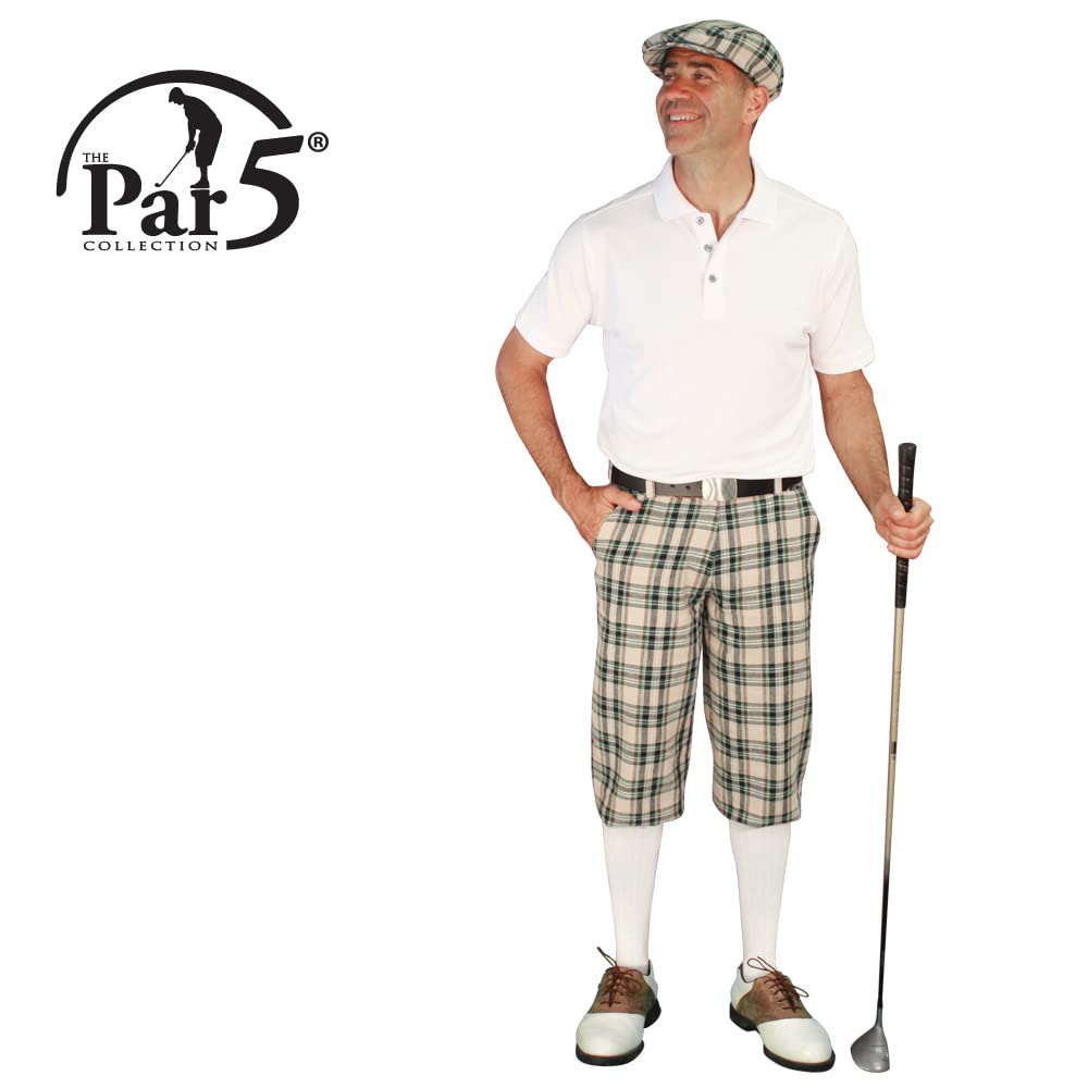 Stewart Plaid Men's 'Par 5' Golf Pants - Comfortable Stretch Fabric for Golfing & Casual Wear - Perfect for Golf Course, Office & Outdoor Activities