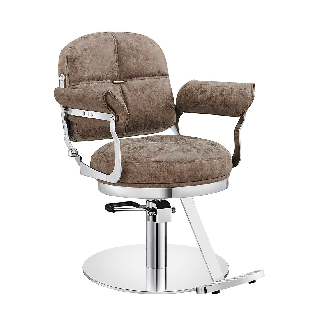 Milano Salon Hairdressing Styling Chair - Professional Barber & Beauty Salon Styling Chair with Adjustable Height & Swivel Base - Perfect for Hair Salons, Barber Shops & Home Styling