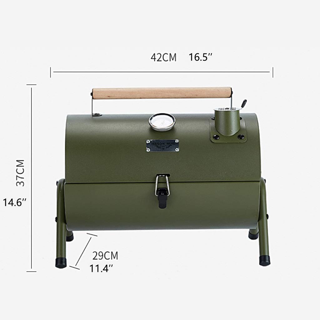 Portable Outdoor BBQ Grill Stove Set - Thickened Charcoal Grill with Full Accessories for Picnic, Camping & Backyard Cooking (Green) | Perfect for Family Gatherings, Tailgating & Outdoor Adventures