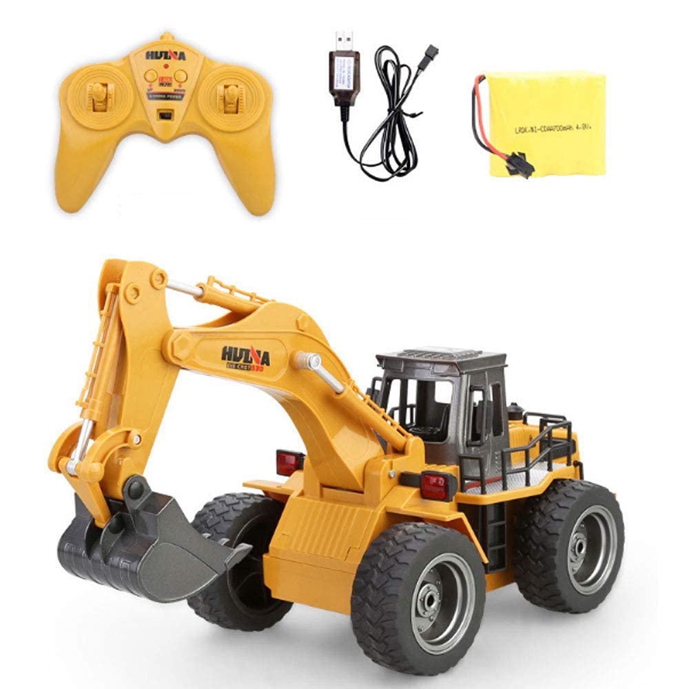 6-Channel Remote Control Excavator Toy - RC Construction Vehicle with Realistic Digging & Dumping Functions, Engineering Sand Digger for Kids Ages 6-12 | Perfect for Outdoor Play, Sandbox Activities & Construction Pretend Play