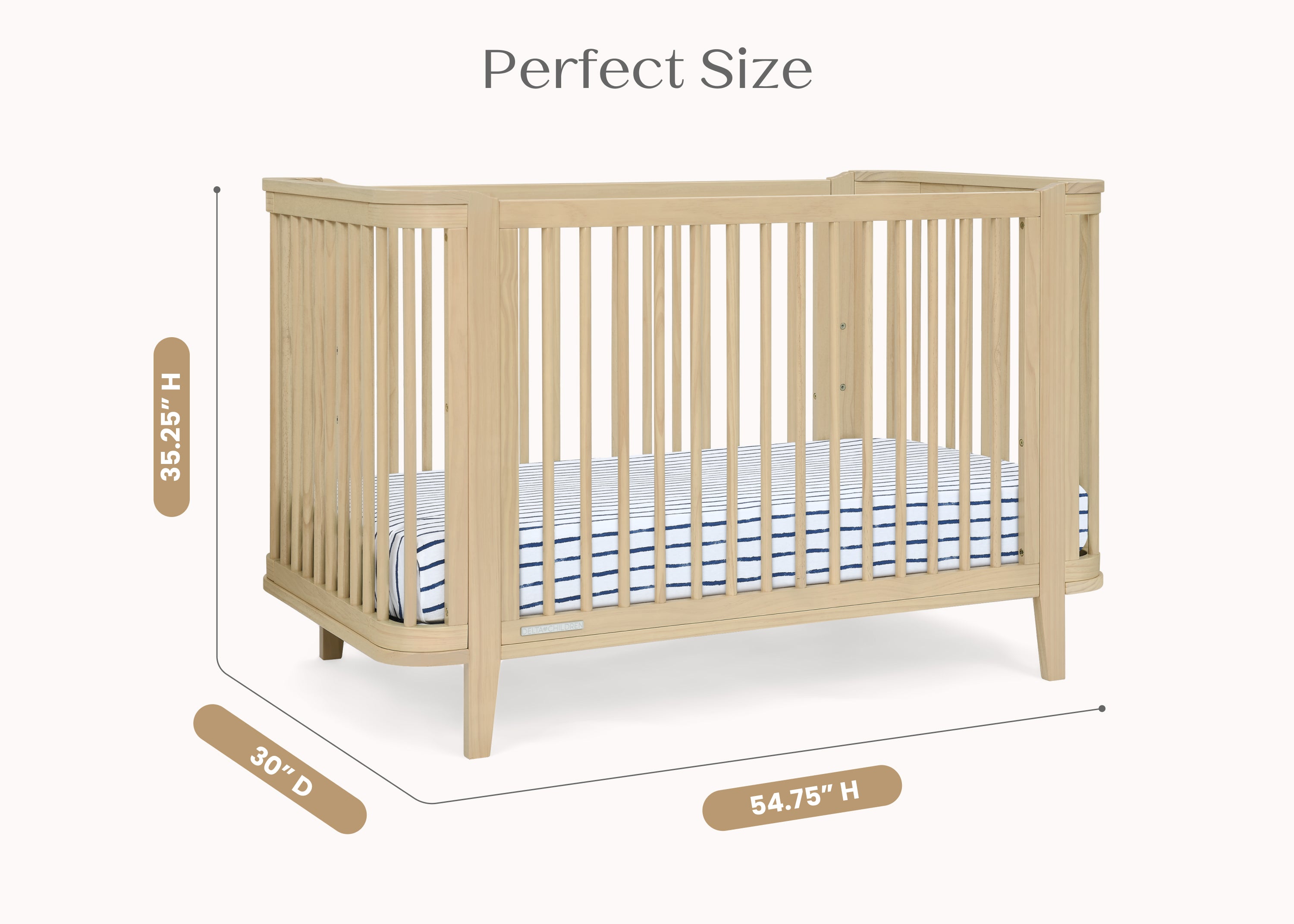 Noah 4-in-1 Convertible Baby Crib - Toddler Bed, Daybed & Full-Size Frame - Modern Nursery Furniture for Newborns to Teens (White) | Perfect for Bedrooms, Daycare & Guest Rooms
