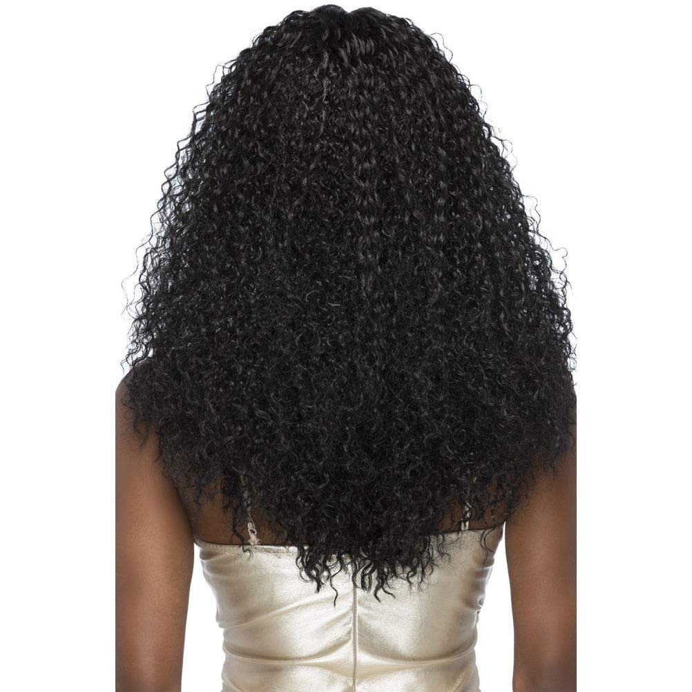 Vivica A. Fox Samaria Heat Resistant Swiss Lace Front Wig - Jet Black Human Hair Wig for Women | Perfect for Daily Wear, Cosplay & Special Occasions