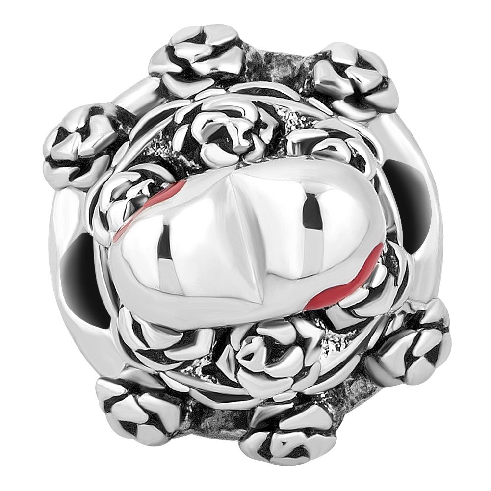 Q&Locket Happy Birthday Cake Enamel Charms Beads for Bracelets - Heart-Shaped Birthday Cake Charm Jewelry for Women | Perfect for Birthday Gifts, Party Favors & Friendship Bracelets