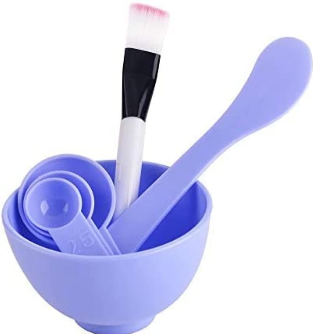 FEELHIGH Professional Bleach Bowl Set with Facial Bowl & Brush - Salon & Spa Accessories for Hair & Skin Care (Blue) - Perfect for Eyebrow Tinting, Facial Treatments & Beauty Salons