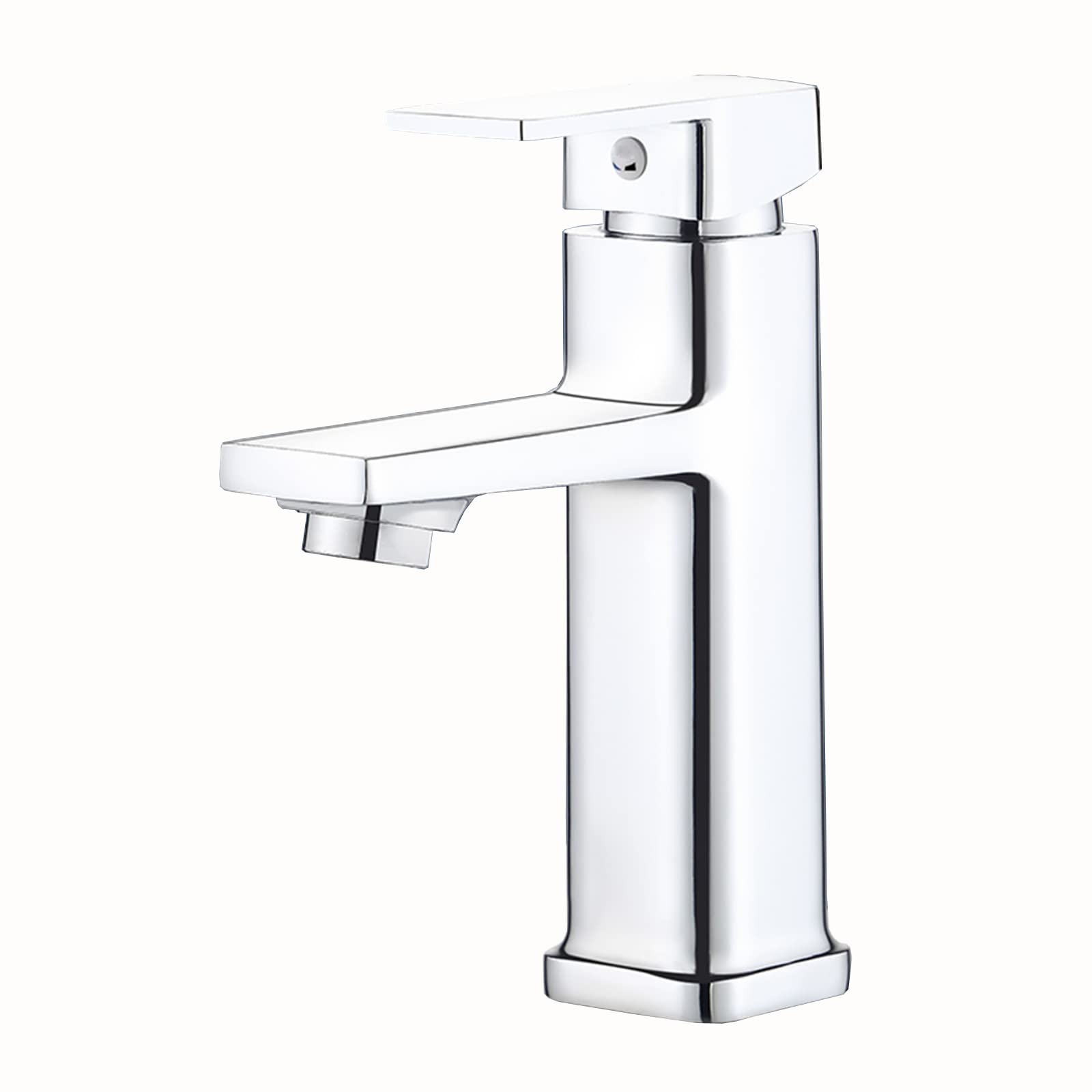 BiaoTeng Single Handle Brass Bathroom Sink Faucet - Hot and Cold Water Basin Faucet for Bathroom & Garden Use - Durable Brass Construction for Home, RV, and Outdoor Sinks