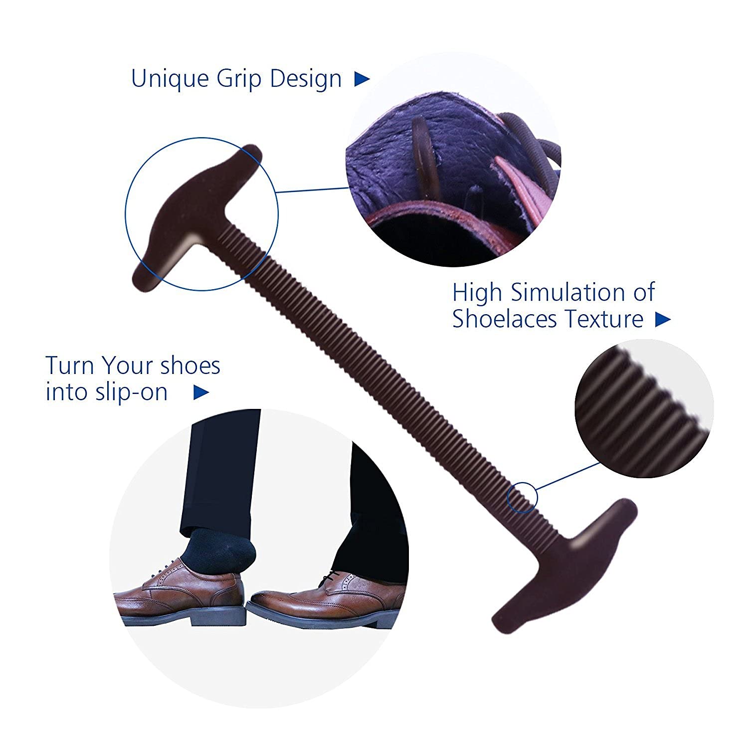 INMAKER No Tie Shoelaces for Adults - Elastic Silicone Tieless Dress Shoe Laces for Men & Women | Perfect for Business, Work, Running & Casual Wear