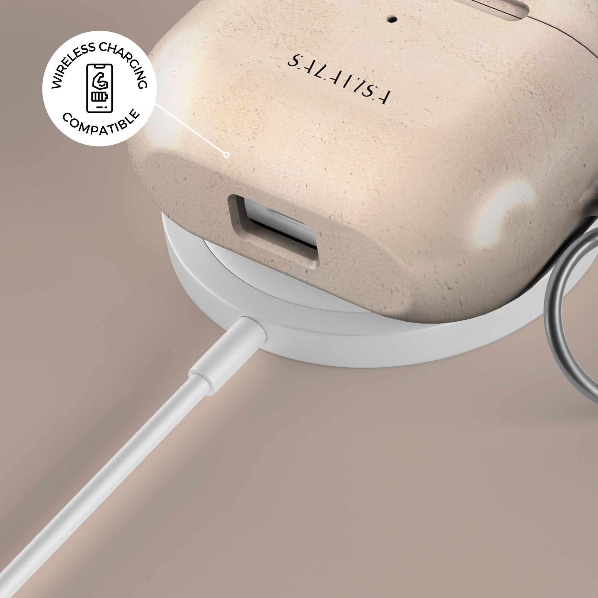 Rose Beige Clay AirPods Case - Protective Cover for AirPods 1/2/3/Pro - Soft Matte Finish with Secure Fit - Perfect for Workouts, Travel & Everyday Use
