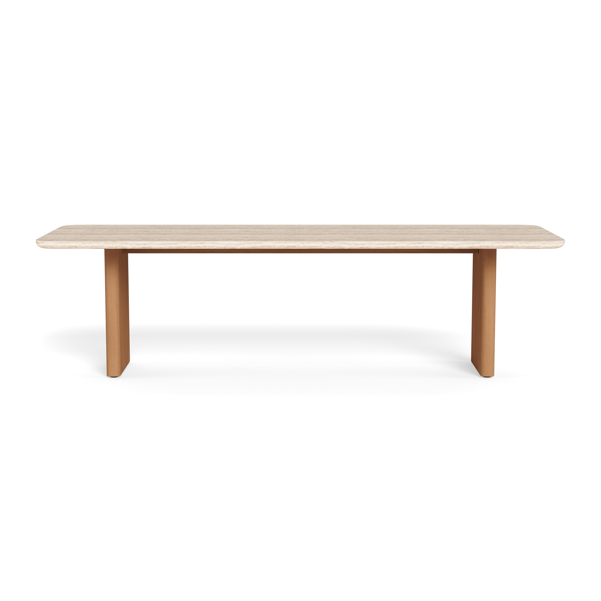 Victoria Teak Dining Table 2600 - Solid Teak Wood Outdoor Dining Table for 6-8 People | Weather-Resistant Patio Furniture for Garden, Backyard & Poolside Dining