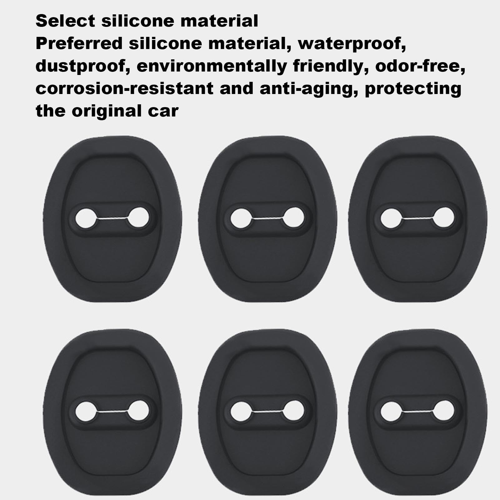 4 Pack Silicone Door Latch Protectors for Cars - Soft Shock Absorbing Door Lock Covers, Noise Reduction Pads, Universal Auto Accessories (Fits Most Vehicles) - Prevent Scratches & Protect Door Locks During Daily Commutes, Road Trips and Car Washes