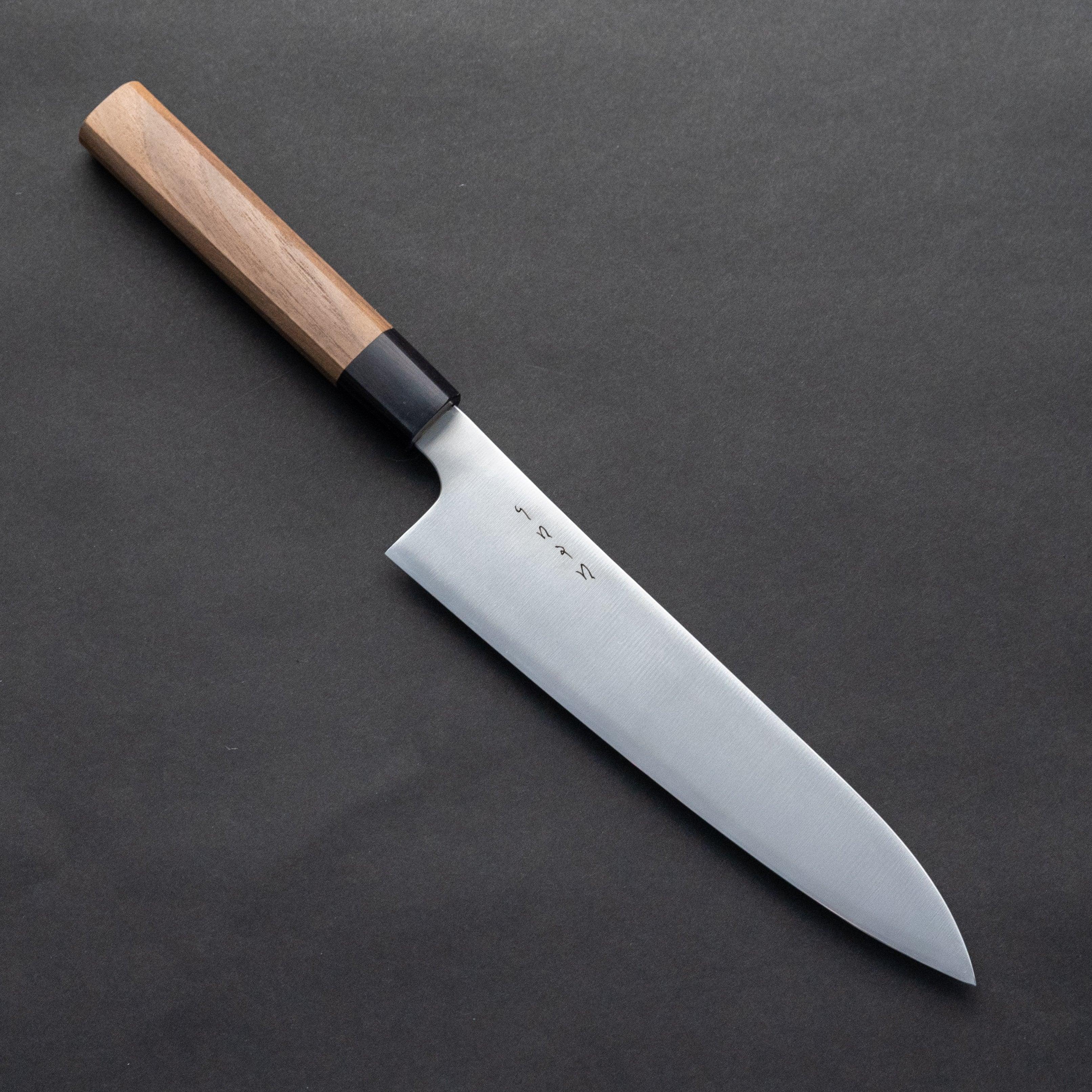Hitohira KH Stainless Wa Gyuto 210mm Japanese Chef Knife with Walnut Handle - Perfect for Sushi, Meat Cutting & Professional Kitchen Use