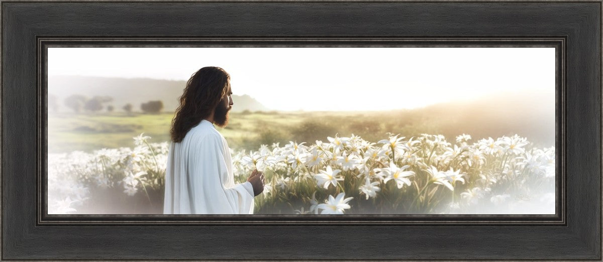 Consider The Lilies - Inspirational Christian Wall Art Decor for Home, Office & Church | Perfect for Gifts, Bible Study & Faith-Based Interior Design