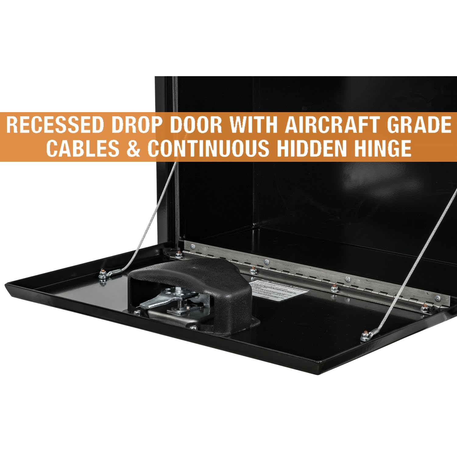 Buyers Products 1703322 Black Steel Underbody Truck Tool Box with Lockable T-Handle Latch - 15 x 13 x 24 Inch - Heavy Duty Truck Bed Storage Box - Made in USA - Secure Tool Chest for Pickup Trucks, Work Vans & Commercial Vehicles - Ideal for Construction Tools, Equipment & Roadside Emergency Gear
