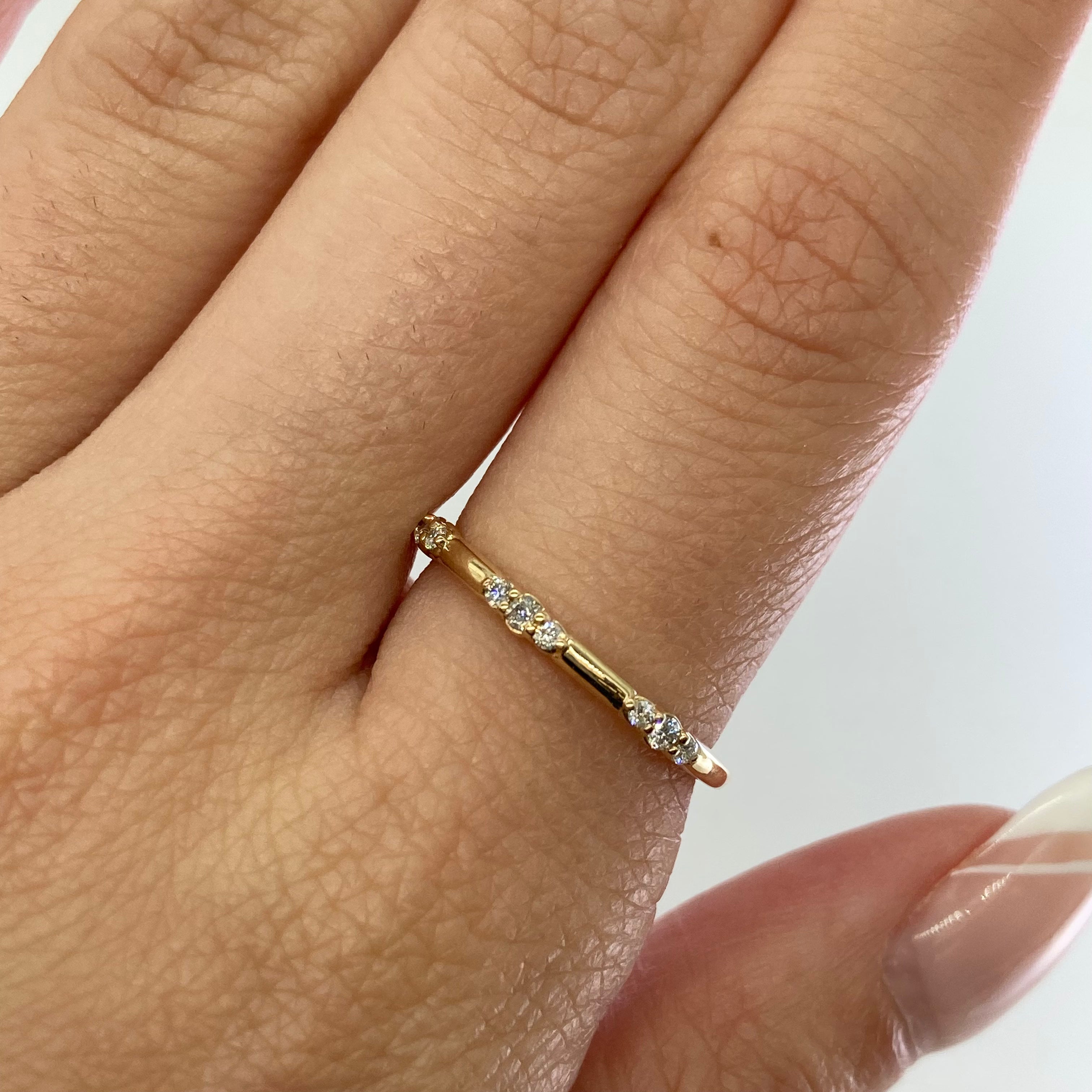 100 Ways' Triple Dot Dash Stacking Ring | Size 7 | Adjustable & Stackable | Perfect for Layering, Minimalist Jewelry & Everyday Wear