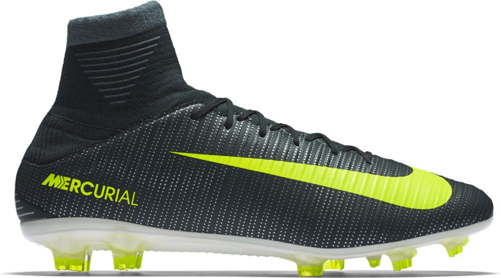 Nike Mercurial Veloce III Dynamic Fit CR7 FG Soccer Cleats - Seaweed/Volt - Lightweight Football Boots for Speed & Agility - Perfect for Turf & Firm Ground Soccer Matches