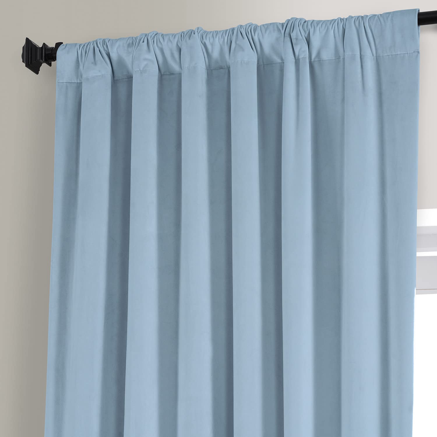 HPD HALF PRICE DRAPES Signature Plush Velvet Blackout Curtains - 50
