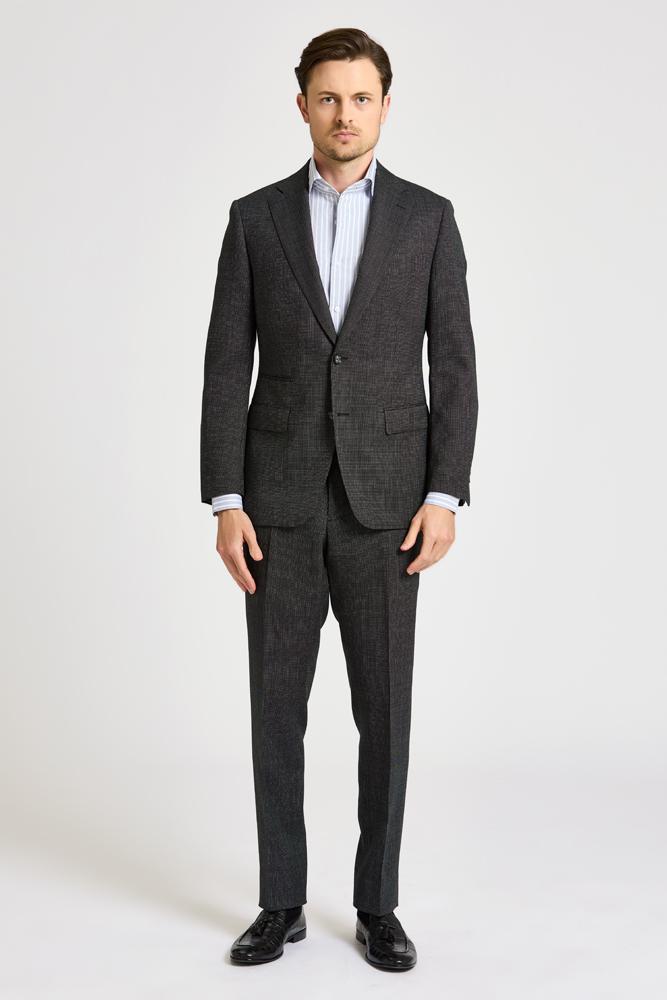 Greyson Suit - Black & White Pin Dot Pattern Men's Formal Suit | Perfect for Weddings, Business Meetings & Special Occasions
