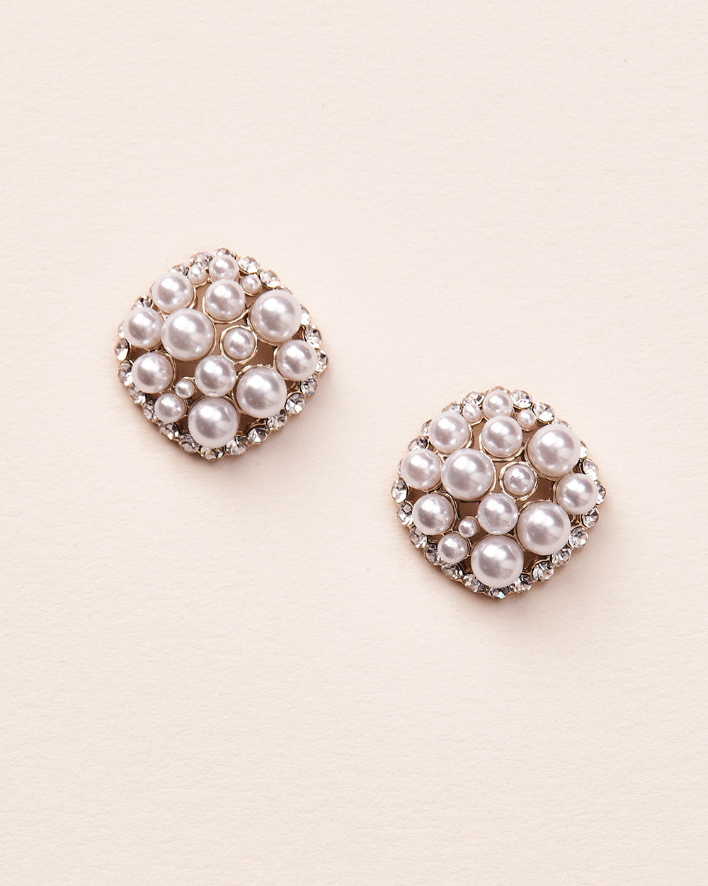 Elegant Pearl Cluster Stud Earrings for Women - Hypoallergenic & Shiny - Perfect for Weddings, Parties & Daily Wear