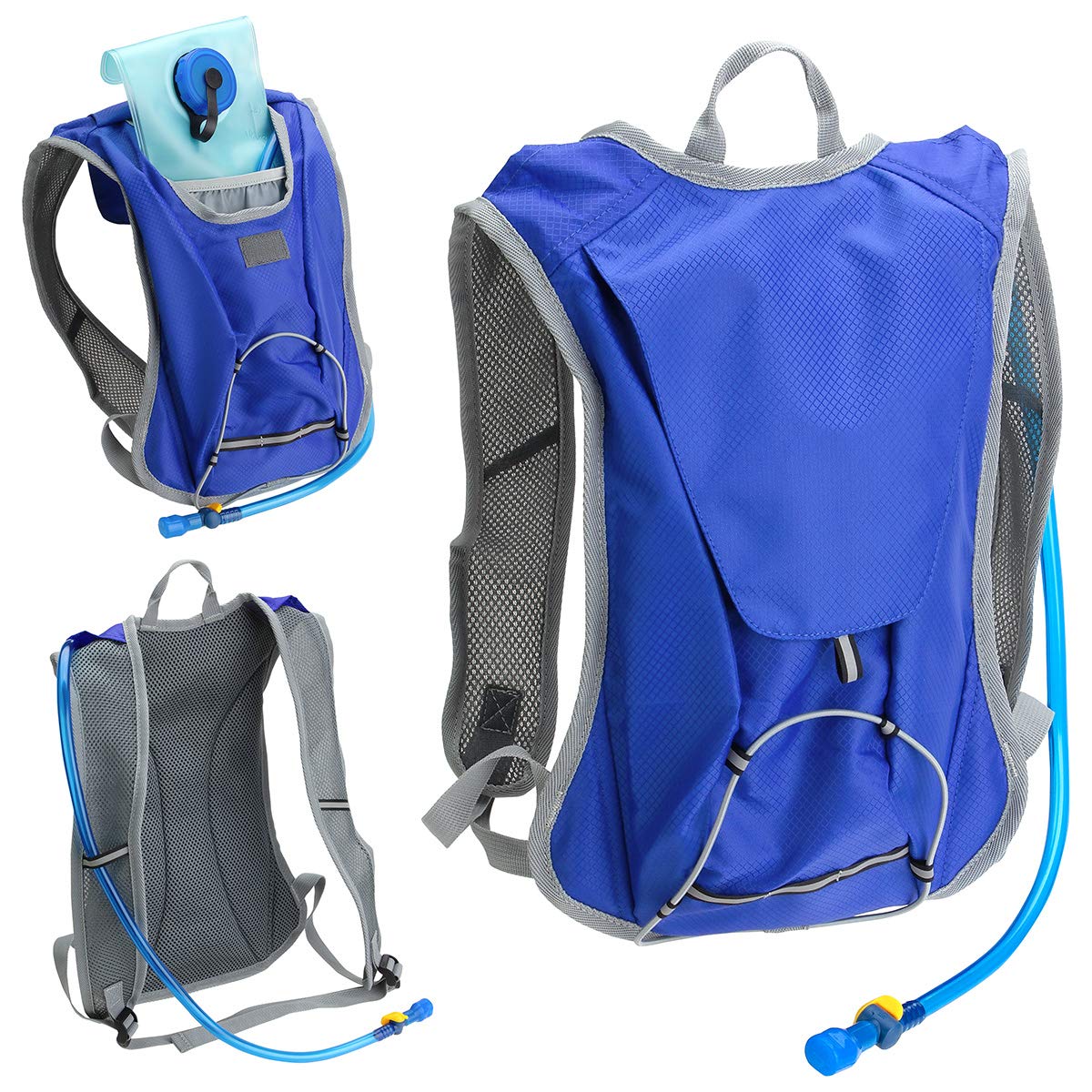 Lightweight Hydration Vest Backpack with 1L Water Bladder - Running Cycling Hiking Marathon Gear for Women Men & Kids - Perfect for Outdoor Adventures, Sports Events and Daily Workouts