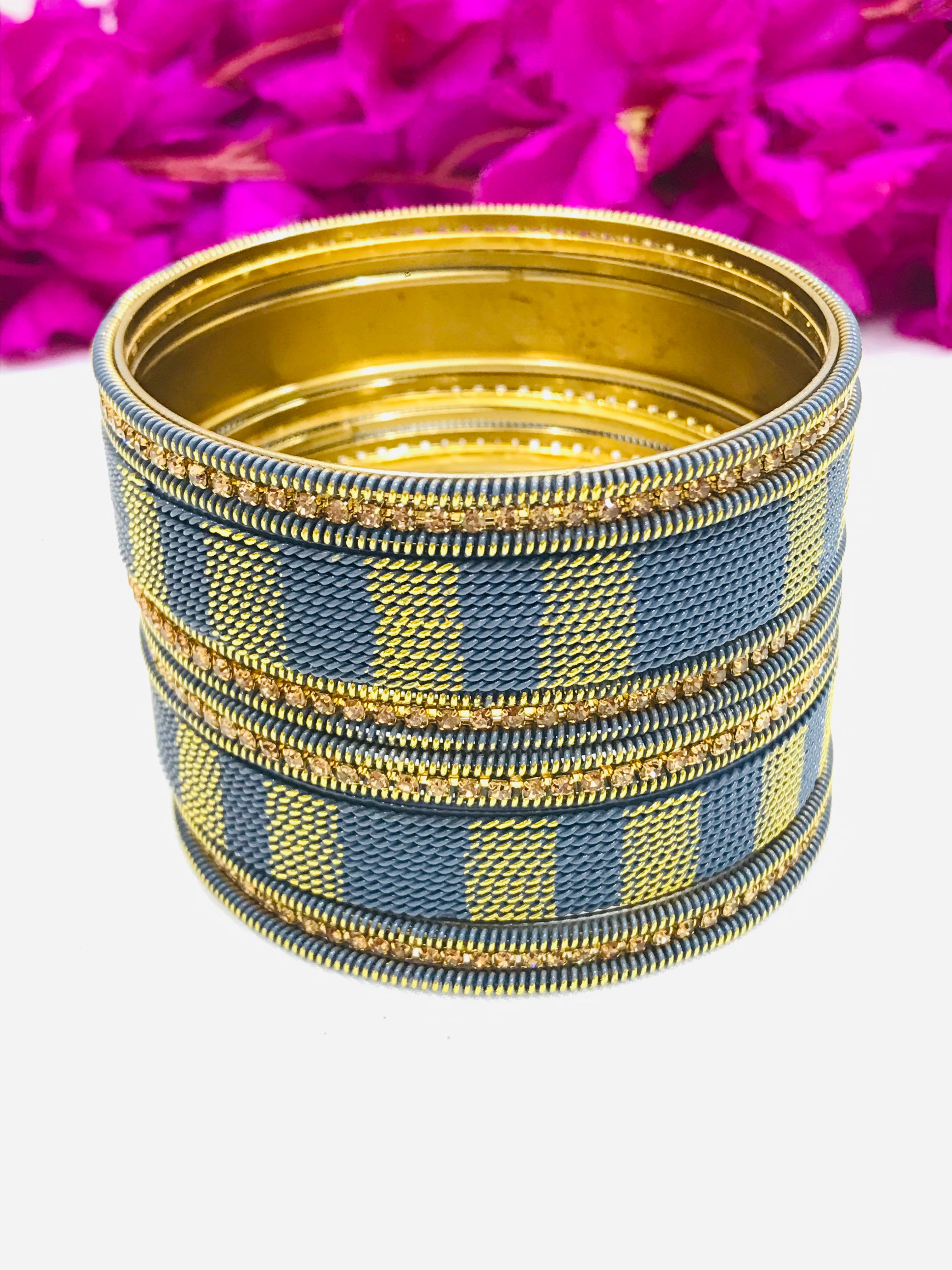 Stylish Gray Spiral Metal Bangles for Women - Trendy Twisted Designer Bracelets - Perfect for Casual Wear, Office Accessories & Gift Giving