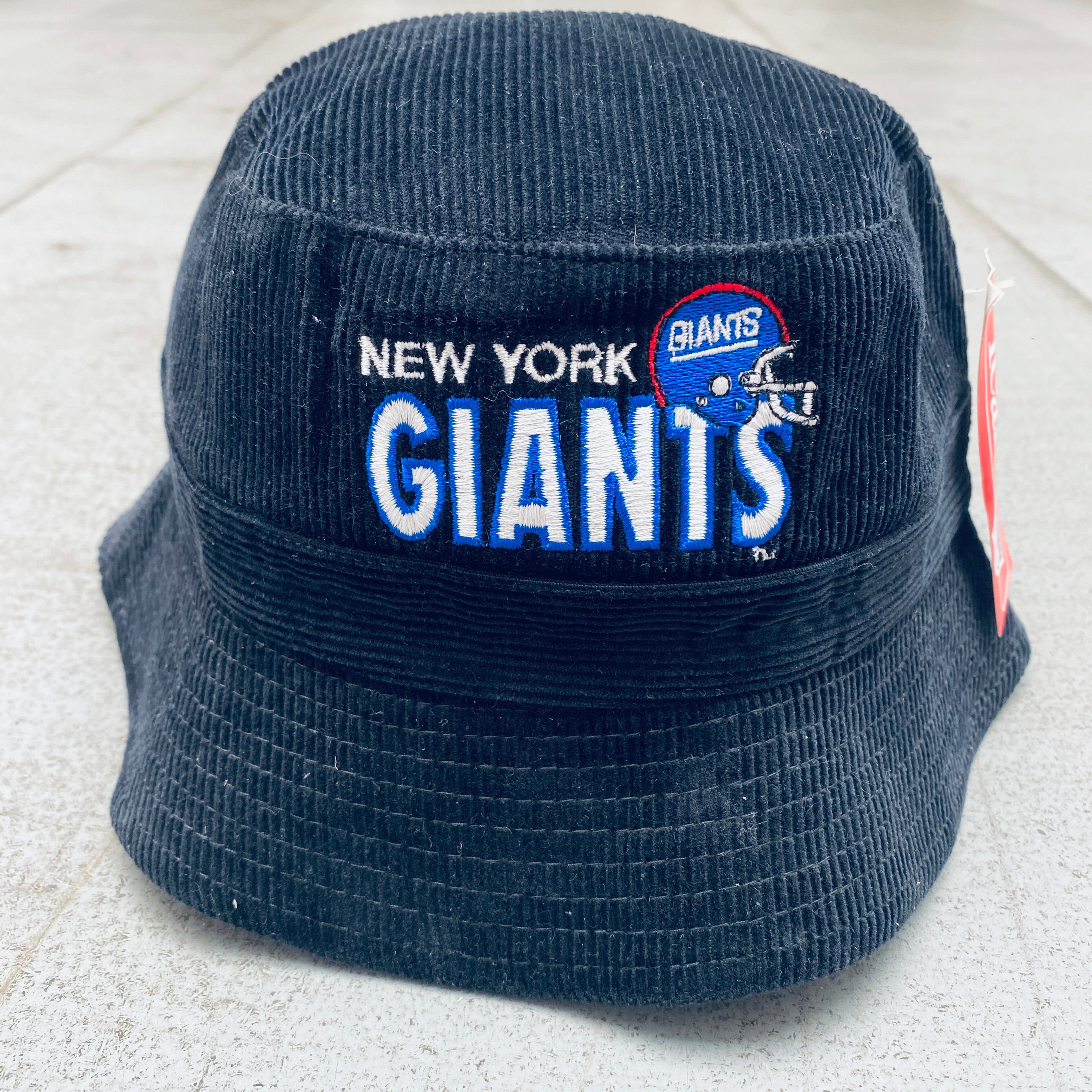New York Giants 1991 Corduroy Embroidered Bucket Hat - Vintage NFL Fan Gear for Men & Women - Perfect for Game Day, Tailgating & Sports Fashion