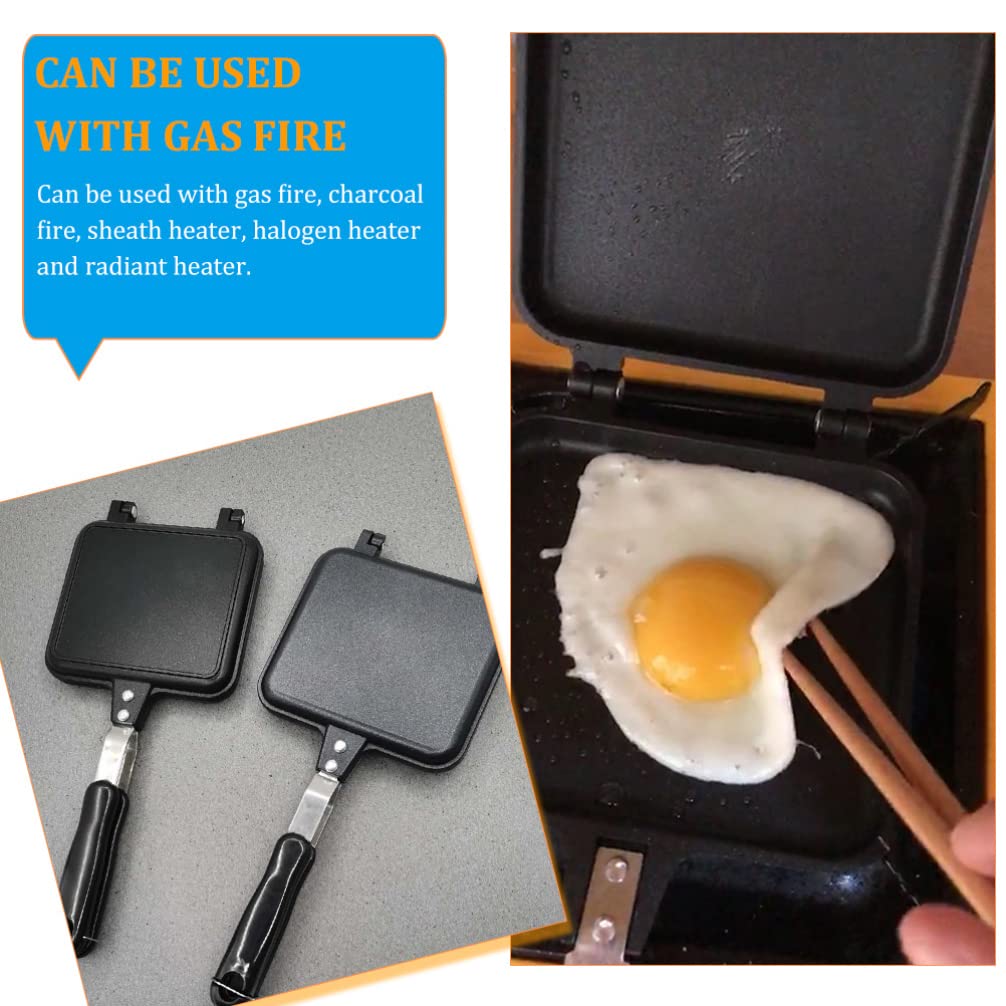 **Non-Stick Sandwich Skillet & Waffle Maker – Double-Sided Aluminum Cookware for Breakfast, Steak & Panini – Perfect for Home, Camping & Quick Meals**