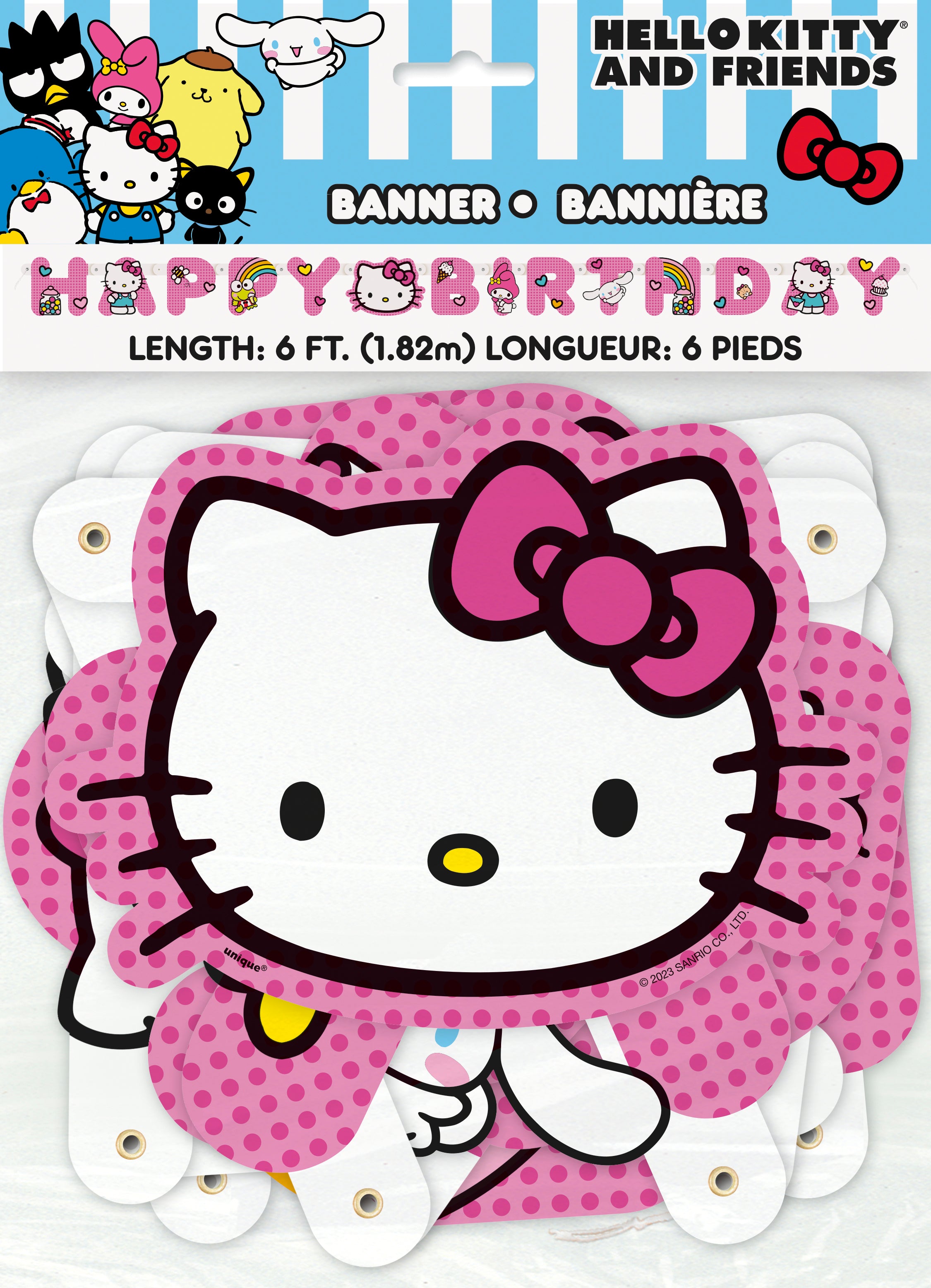 Large Hello Kitty & Friends Joint Banner - Perfect for Birthday Parties, Baby Showers & Room Decor
