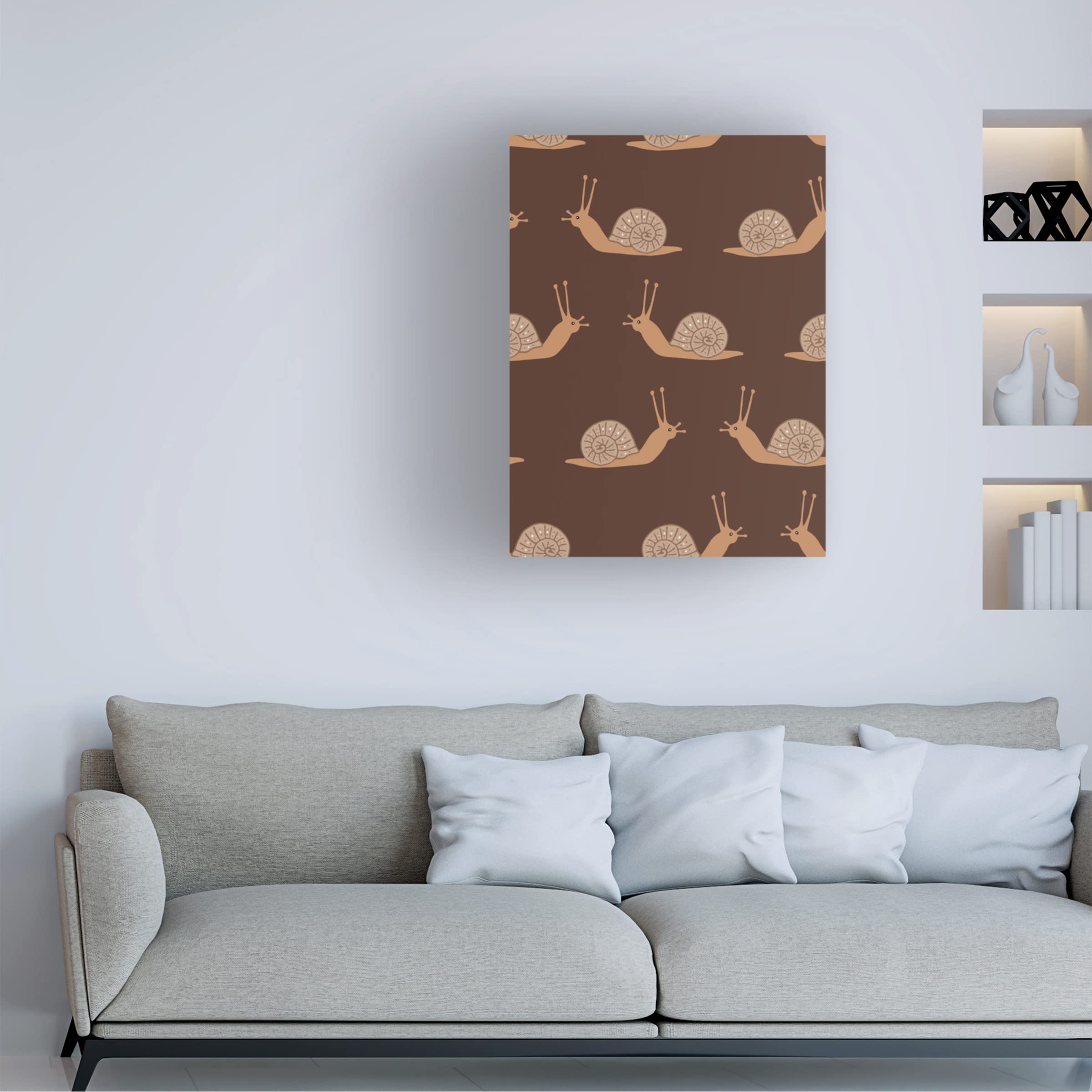 Trademark Fine Art 'Snail 16' Canvas Wall Art by Fiorella - Modern Home Decor for Living Room, Bedroom & Office