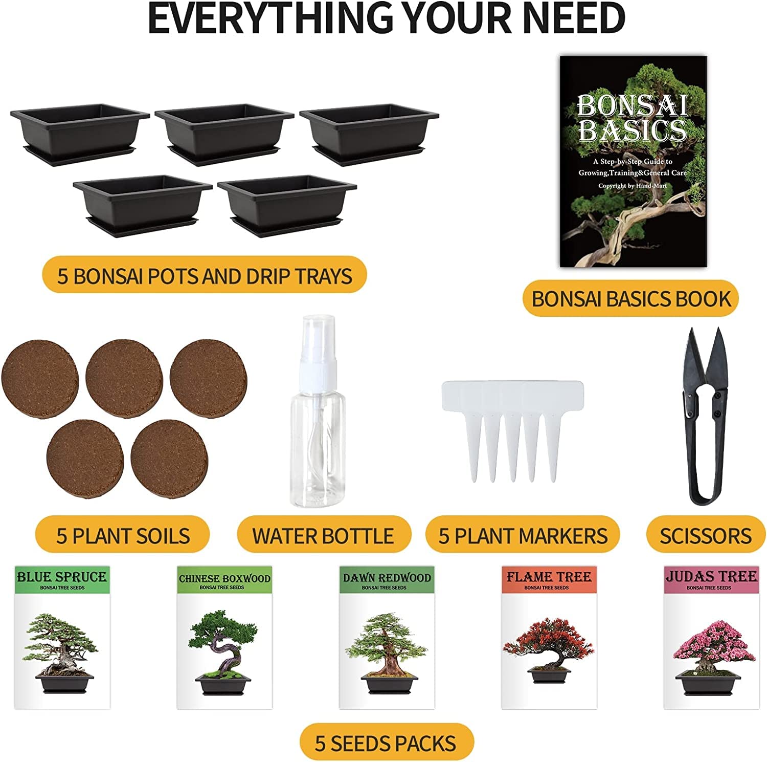 Bonsai Tree Kit - Complete Indoor Growing Tools for Home Gardening & DIY Gifts | Perfect for Beginners & Adults
