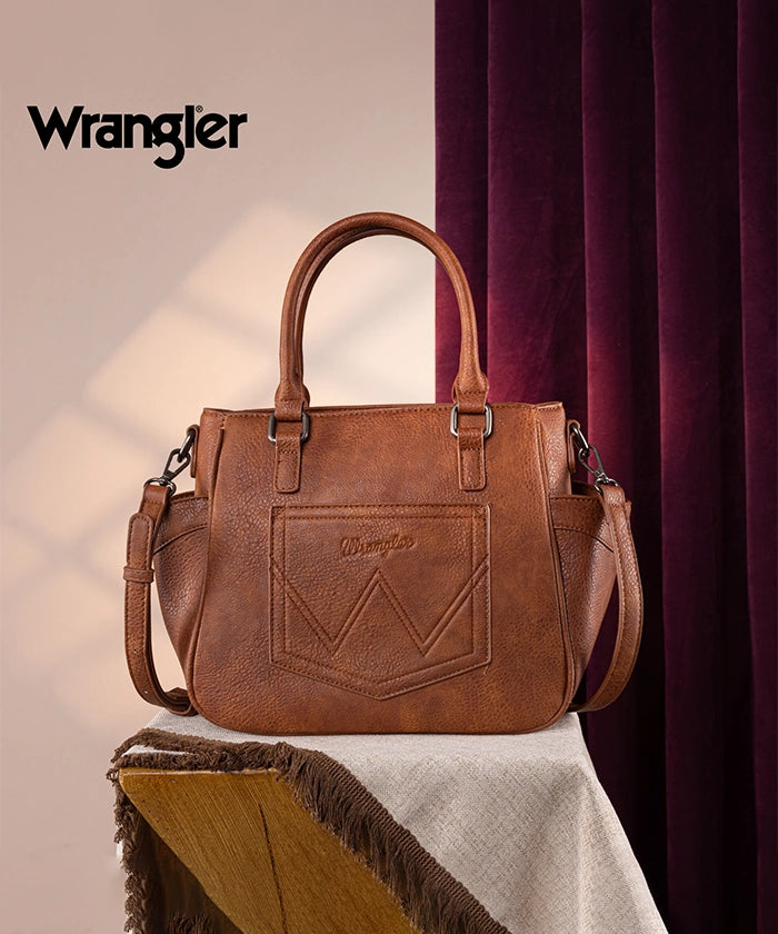 Wrangler Genuine Leather Buckle Tote Bag for Women - Stylish & Durable Handbag for Work, Travel & Everyday Use