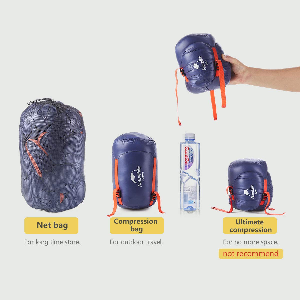Naturehike 0 Degree Mummy Goose Down Sleeping Bag - Ultra Lightweight & Compact for Adults - Perfect for Winter Camping, Hiking, Backpacking & Extreme Cold Weather Adventures