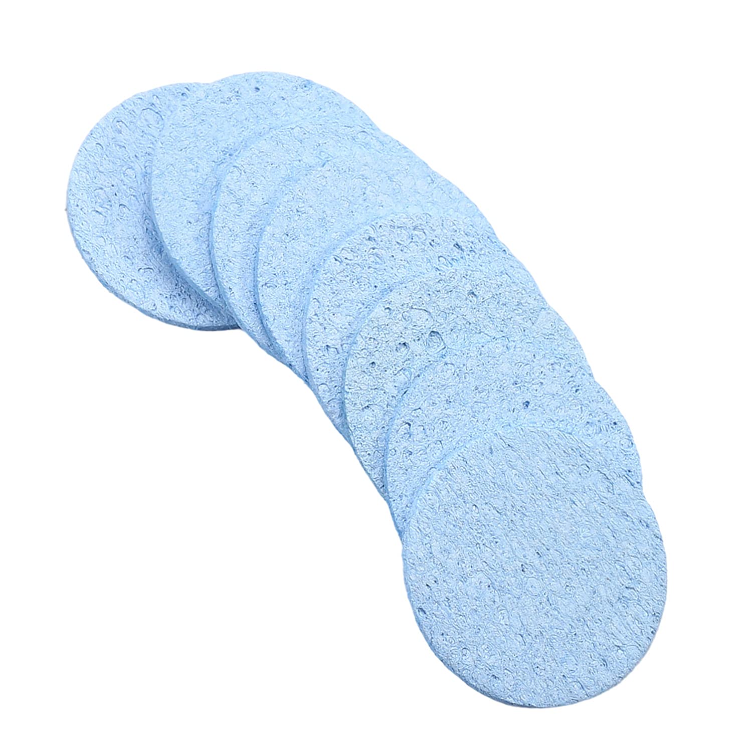 Fielect 20Pcs Round Soldering Sponge 55mmx55mmx6mm - High Temperature Resistant Cleaning Pads for Soldering Iron Tips - Perfect for Electronics Repair, DIY Projects & Jewelry Making