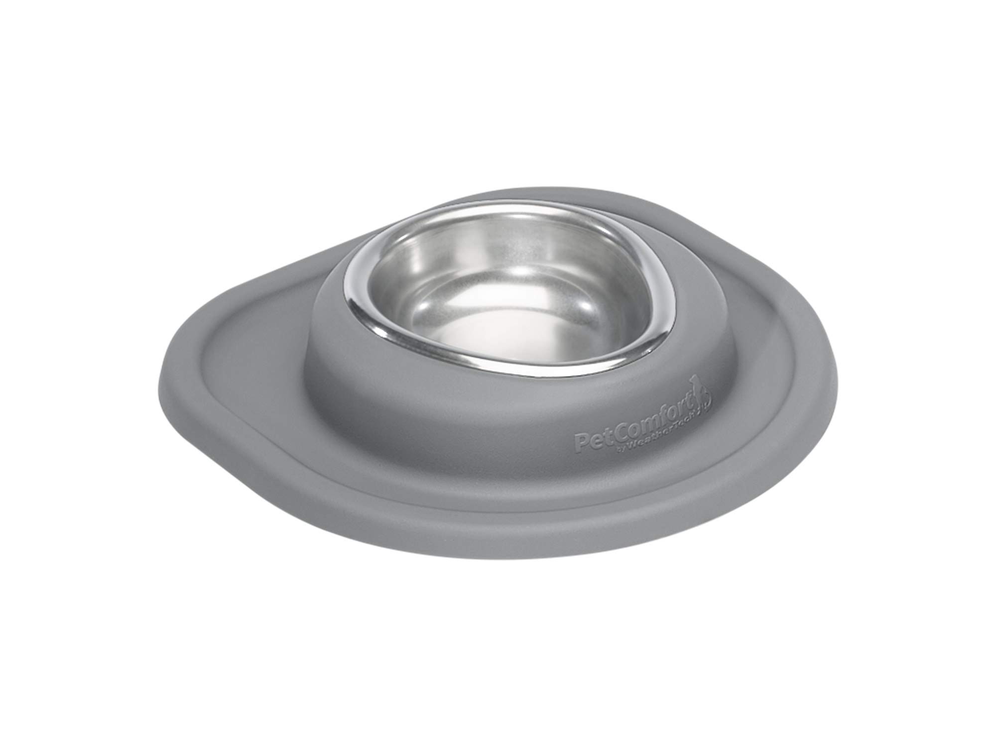 WeatherTech Single Low Pet Feeding System - Heavy Duty Dog & Cat Food & Water Bowl for Indoor & Outdoor Use - Non-Slip Pet Bowl for Home, Yard, or Travel