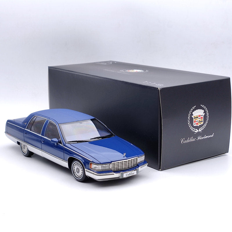 1:18 Scale 1993 Cadillac Fleetwood Sedan Blue Diecast Model Car - Limited Edition Collectible for Car Enthusiasts & Display Showcase