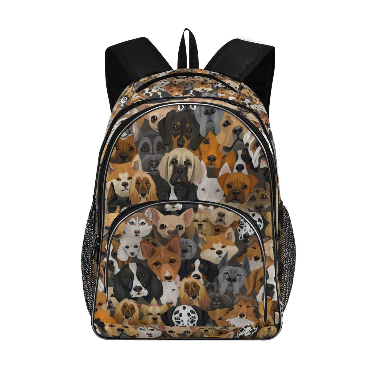ALAZA Cute Dog Face Backpack - Durable School Backpack for College Students, Laptop Bag & Travel Bookbag - Perfect for Campus, Commuting & Outdoor Adventures