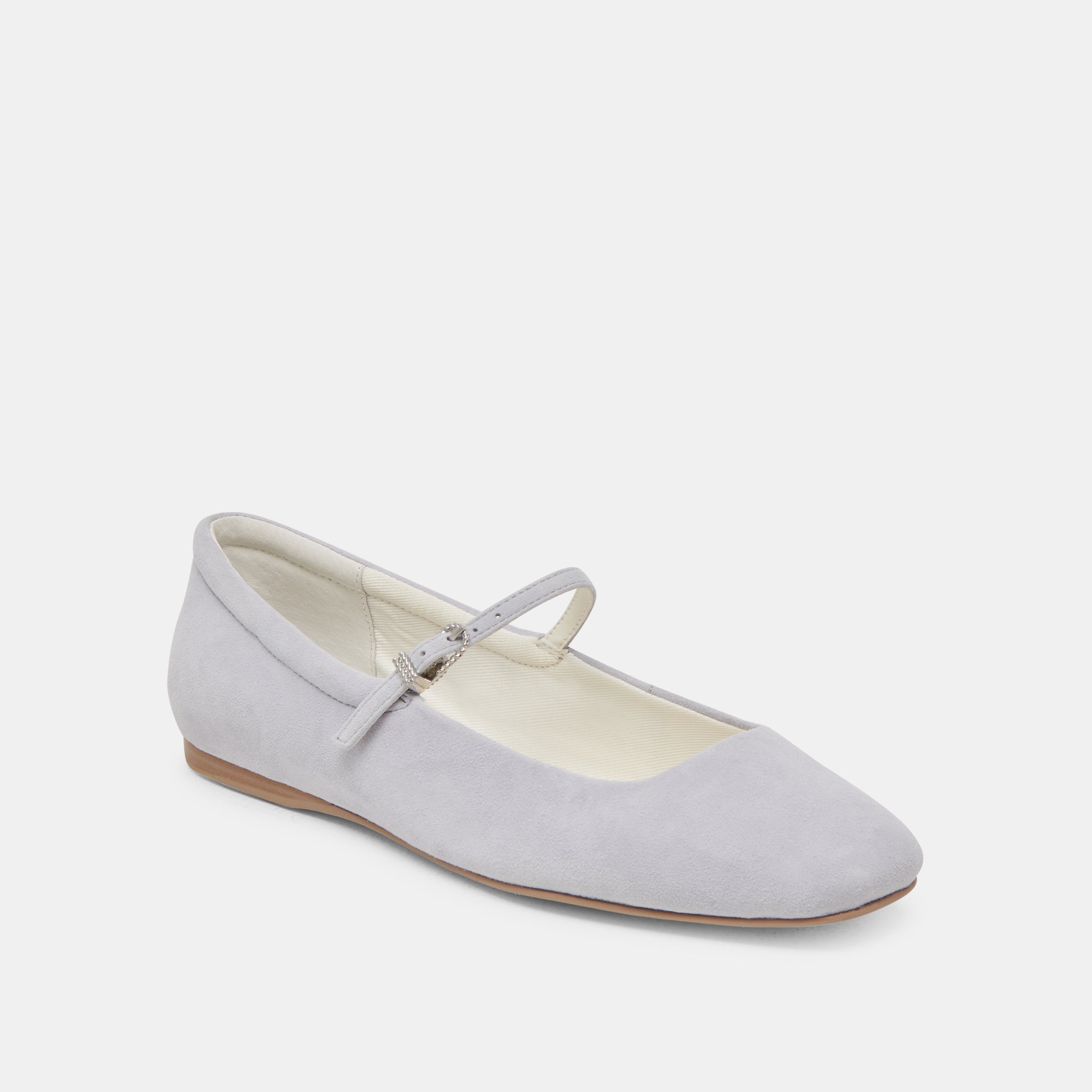 Reyes Women's Ballet Flats in Dusty Blue Suede - Comfortable & Stylish Shoes for Work, Casual Wear & Travel