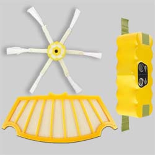 iRobot Roomba 590 & 500 Series Vacuum Cleaner Accessory Kit - Includes Replacement Battery, Side Brush & HEPA Filter | Compatible with Roomba 560, 570, 580, 590 Models | Perfect for Home Cleaning & Pet Hair Removal
