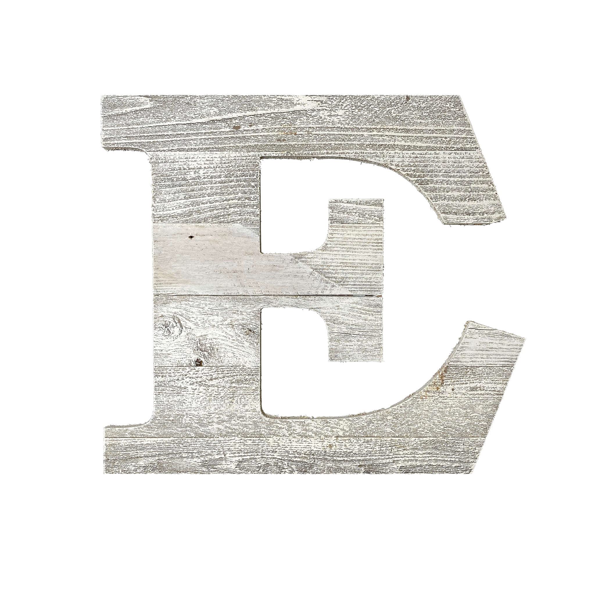 Distressed Rustic Wood Letter Alphabet Wall Decor - Monogram Letters White Wash by BARNWOODUSA - Perfect for Farmhouse, Nursery & Wedding Decor