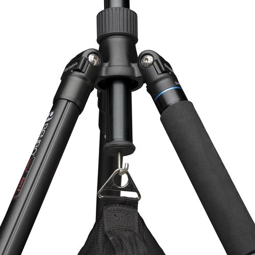 Benro Reverse Folding Aluminum Travel Tripod with S4Pro Fluid Video Head - Lightweight Compact Tripod for Travel Photography, Vlogging & Outdoor Shooting
