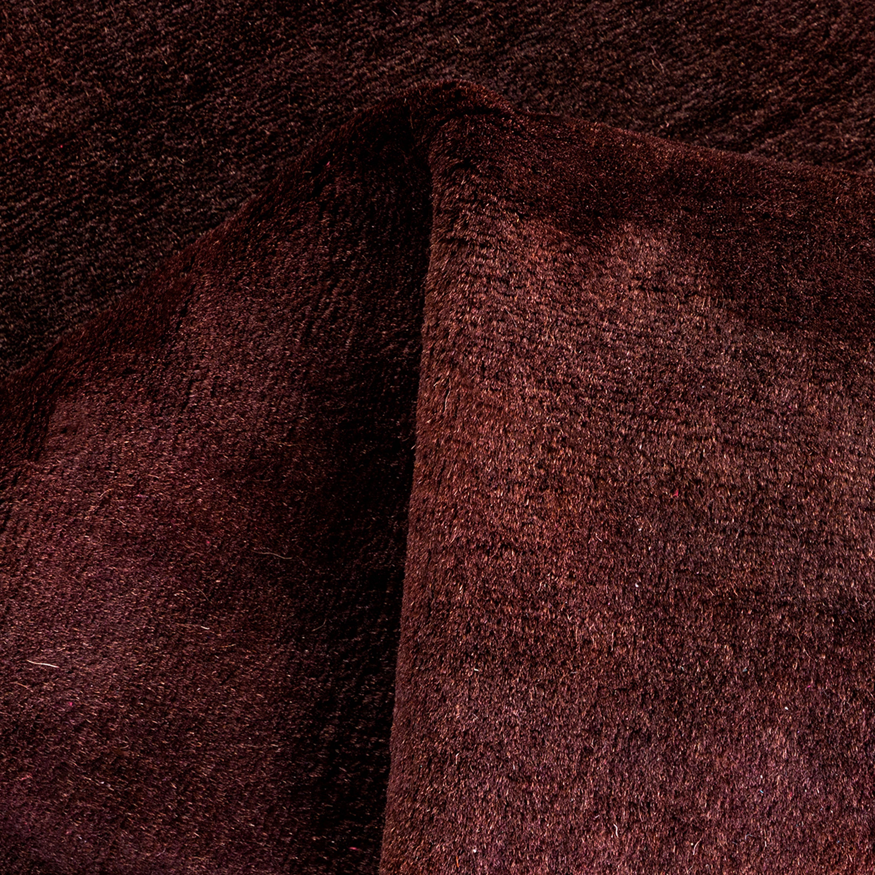 Premium Brown Overdyed Wool Runner Rug 2'6