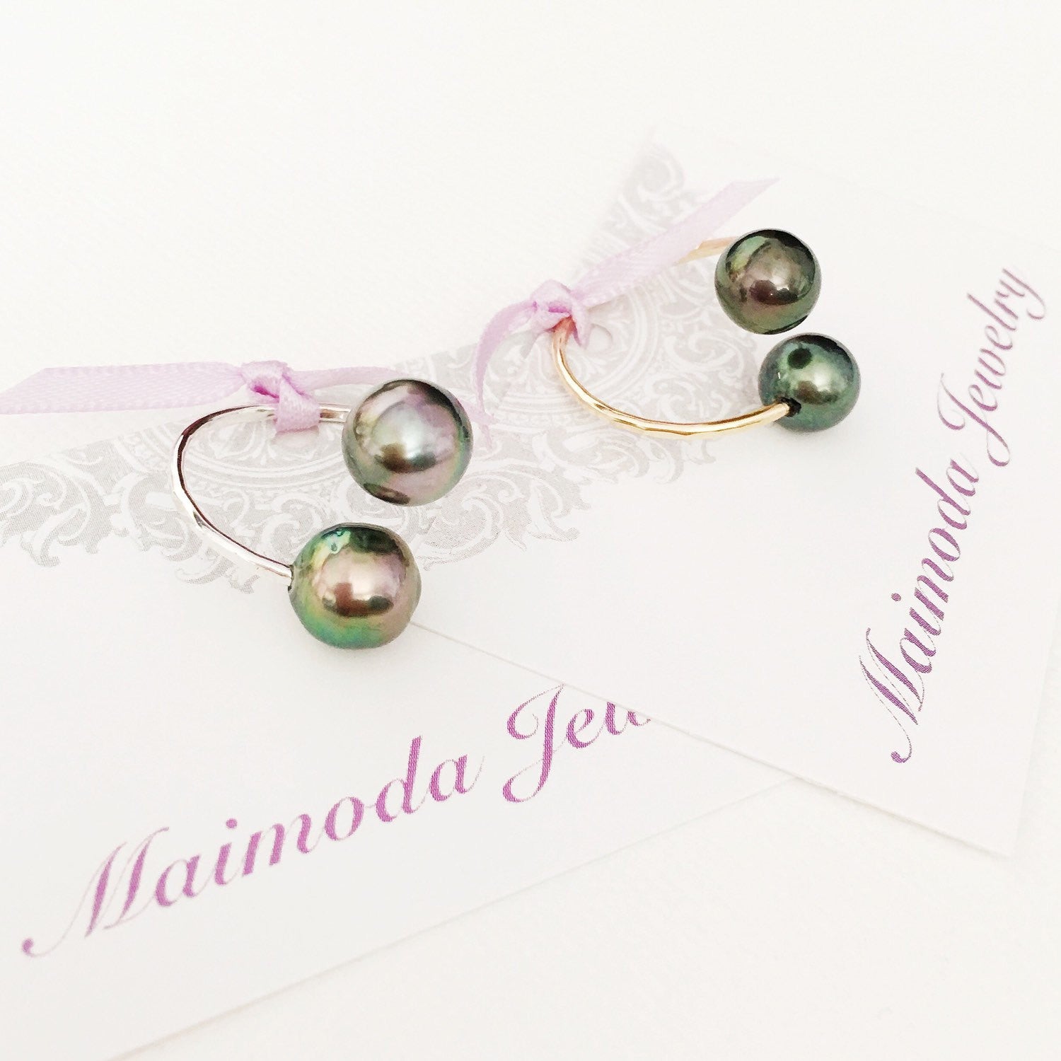 Tahitian Pearl Ring - Elegant Leia Design (R144) | Perfect for Weddings, Anniversaries & Special Occasions