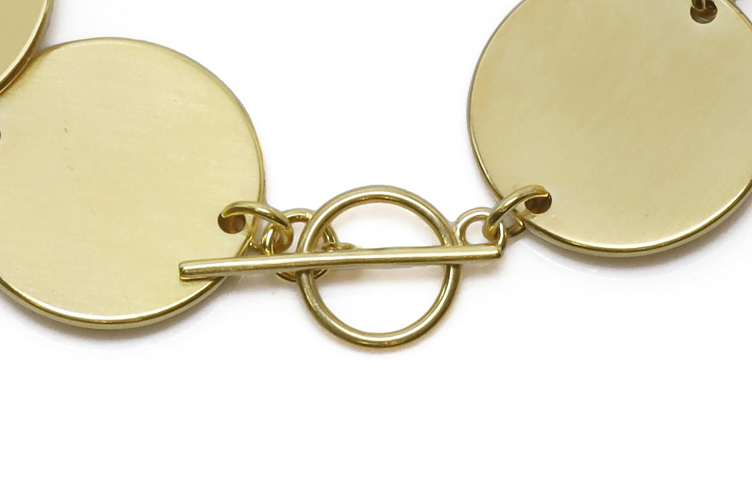 14K Gold Coin Bracelet for Women - Elegant Brushed Matte Finish - Perfect Bridal & Bridesmaid Jewelry Gift - Ideal for Weddings, Anniversaries & Special Occasions