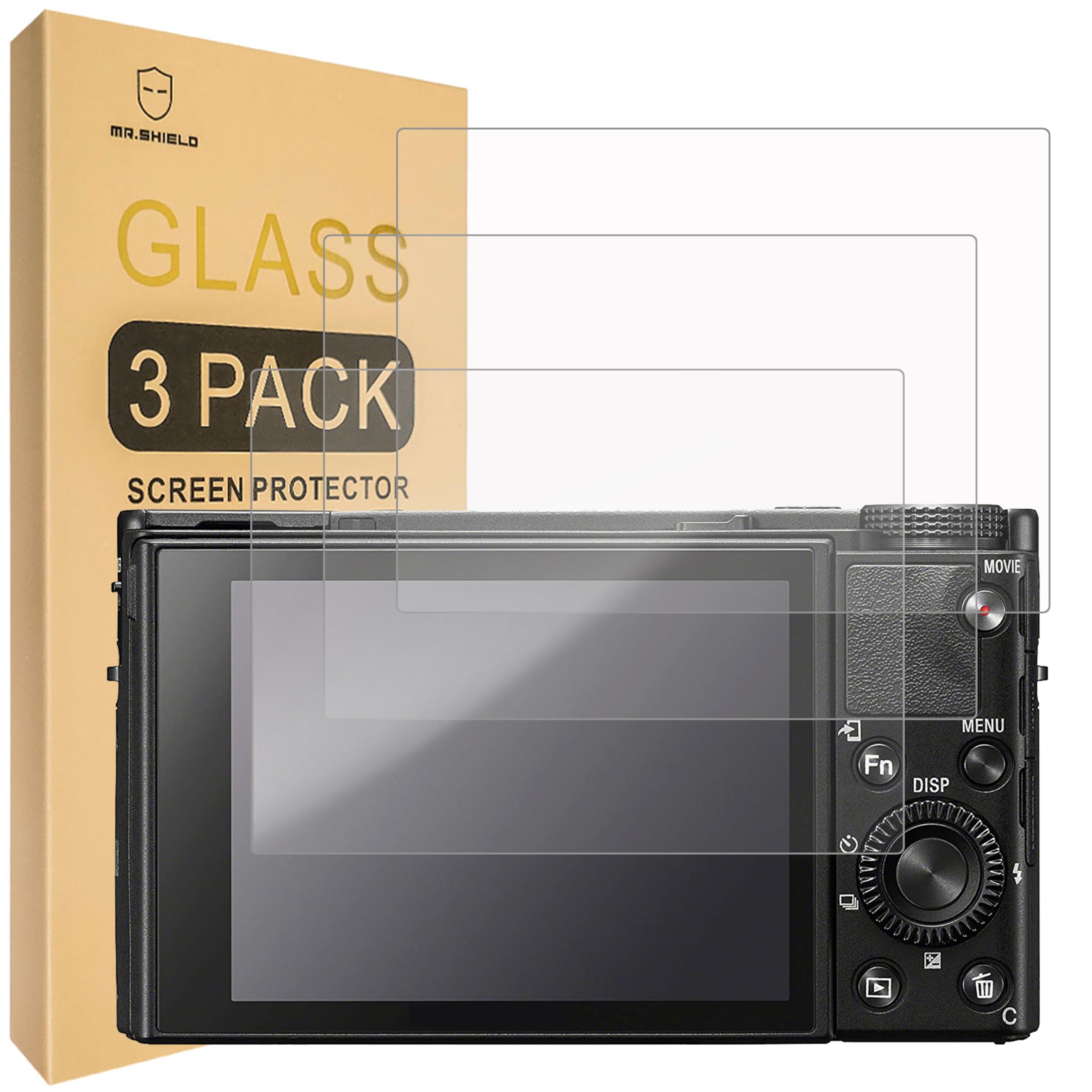 Mr.Shield 3-Pack Tempered Glass Screen Protector for Sony RX100 VII - 9H Hardness for Outdoor Photography