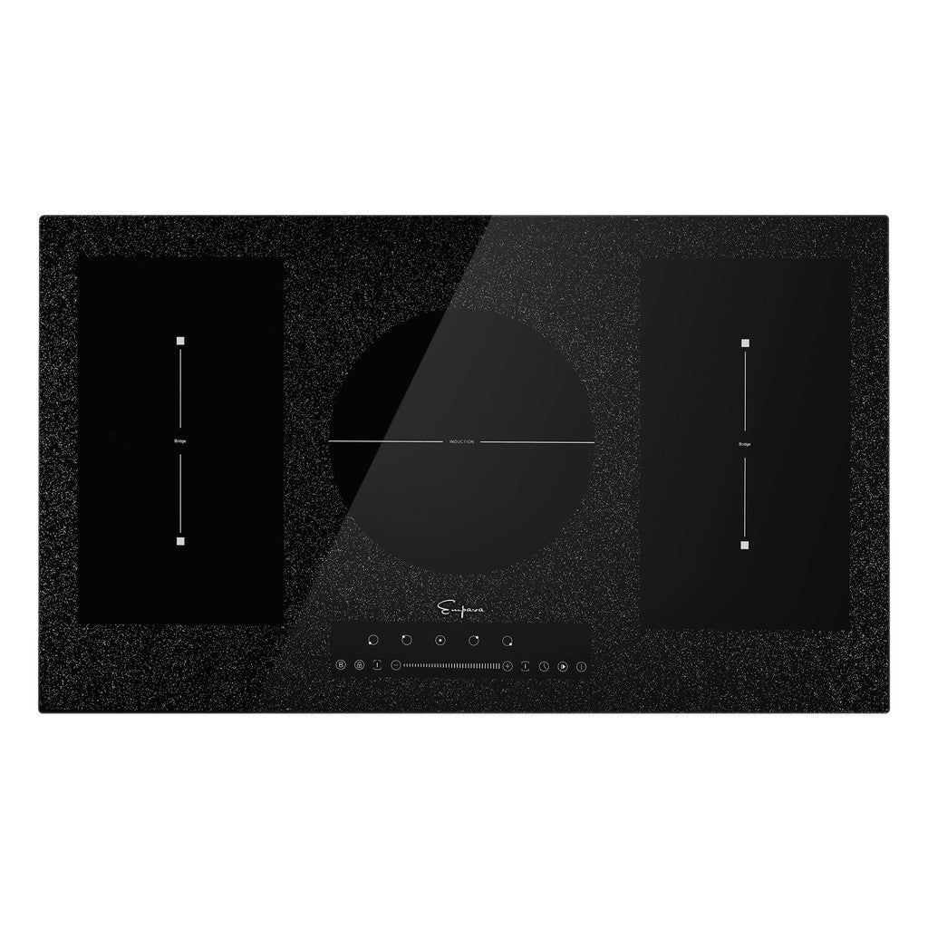 Empava 36 Inch 5 Burner Induction Cooktop - 120V Built-in Electric Stove with Touch Control, Timer & Safety Lock - Perfect for Home Kitchen, RV, Apartment & Outdoor Cooking (Model IDCF9)