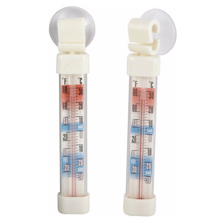 Winco Refrigerator & Freezer Thermometer - Digital LCD Display, -26°F to 86°F Range - Perfect for Food Safety Monitoring in Kitchen, Grocery Stores & Restaurants
