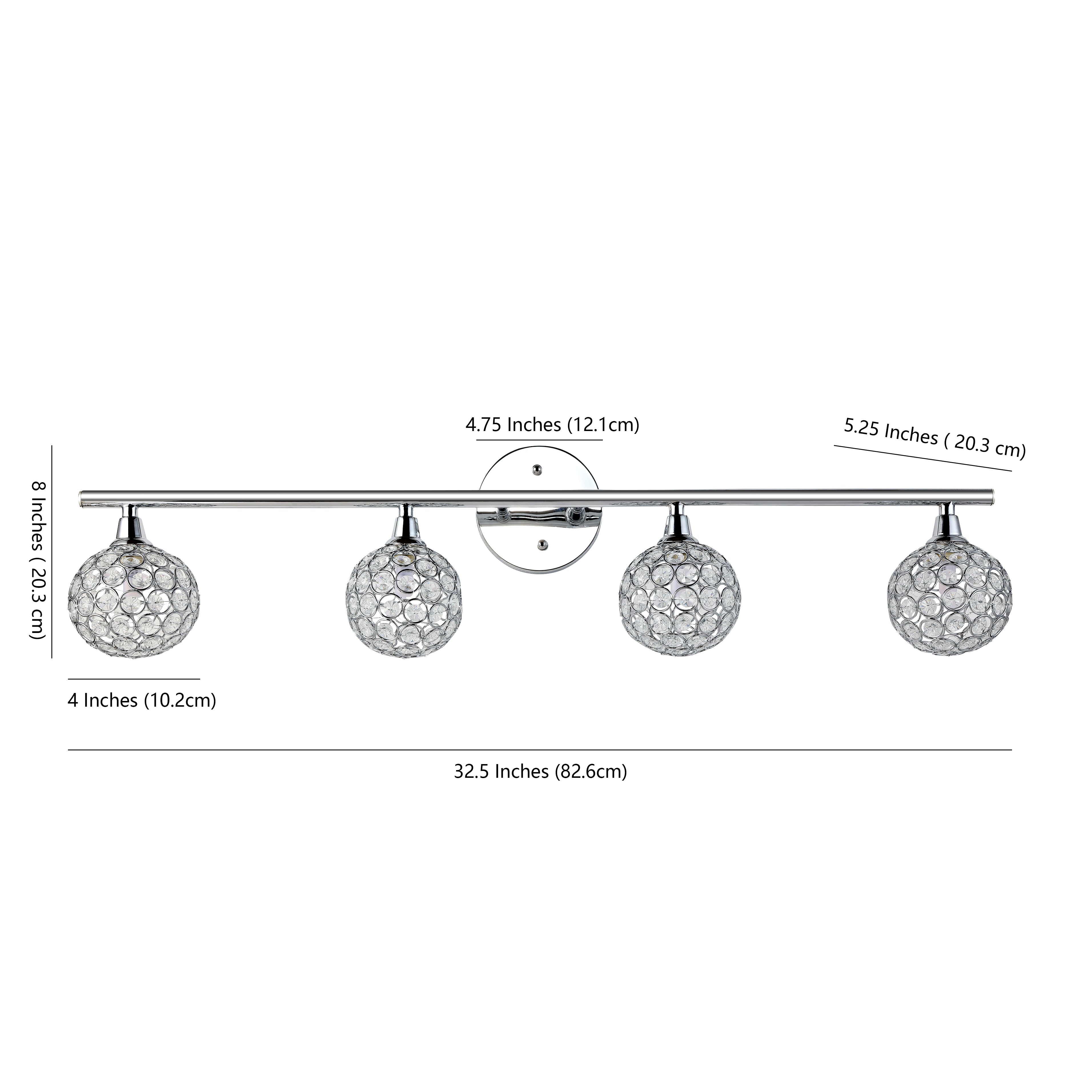 Maeve Iron and Glass Contemporary Glam LED Vanity Light - Modern Bathroom Lighting for Makeup and Dressing Room - Perfect for Bedroom, Powder Room, and Luxury Home Decor